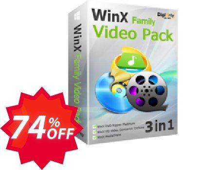 WinX Family Video Pack, for 6 PCs  Coupon code 74% discount 