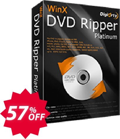 WinX DVD Ripper Platinum Lifetime, Gift: DVD copy Pro  Coupon code 57% discount 