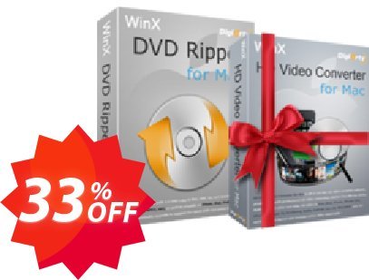 WinX DVD Ripper for MAC Lifetime, Gift: Video Converter  Coupon code 33% discount 
