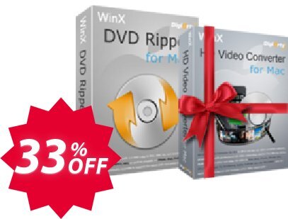 WinX DVD Ripper for MAC Lifetime, Gift: Video Converter  Coupon code 33% discount 