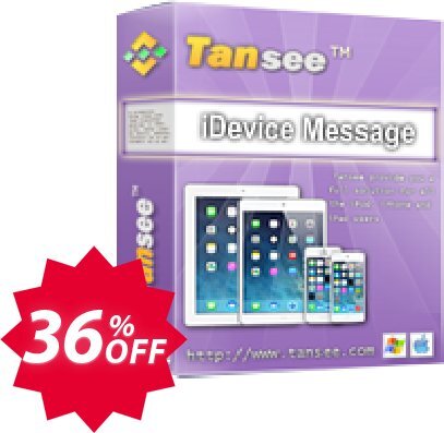 Tansee iOS Message Transfer for MAC, 3-years  Coupon code 36% discount 