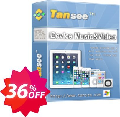 Tansee iOS Music & Video Transfer Coupon code 36% discount 