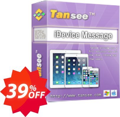 Tansee iOS Message Transfer, Yearly  Coupon code 39% discount 