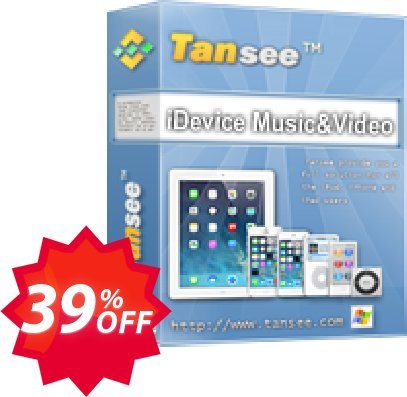 Tansee iOS Music & Video Transfer - Yearly Coupon code 39% discount 