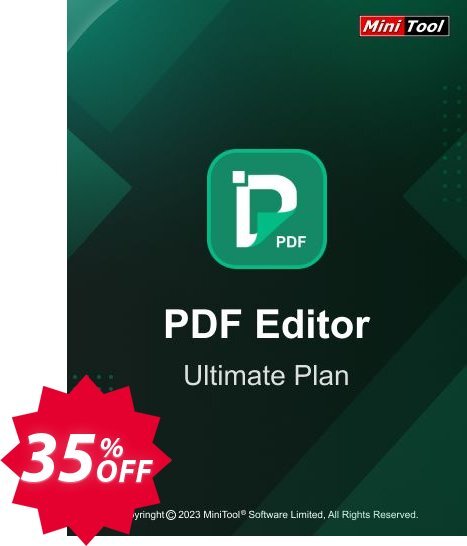 MiniTool PDF Editor PRO Coupon code 35% discount 