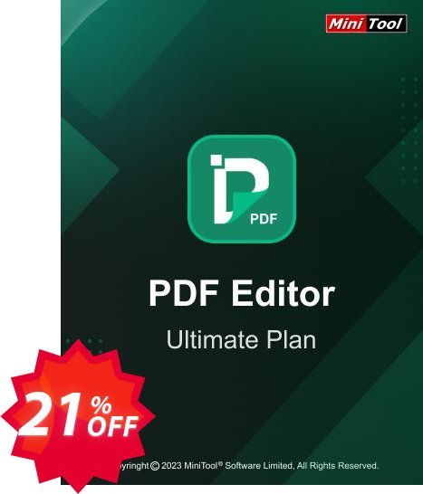 MiniTool PDF Editor PRO Monthly Plan Coupon code 21% discount 