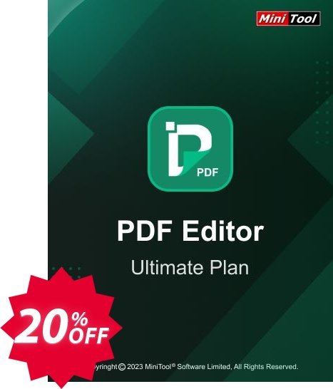 MiniTool PDF Editor PRO Yearly Plan Coupon code 20% discount 