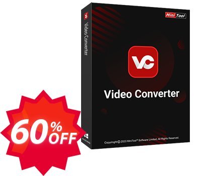 MiniTool Video Converter 12-month Coupon code 60% discount 