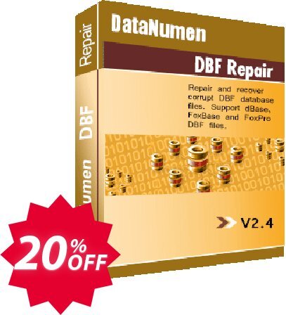 DataNumen DBF Repair Coupon code 20% discount 