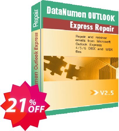 DataNumen Outlook Express Repair - Business Coupon code 21% discount 