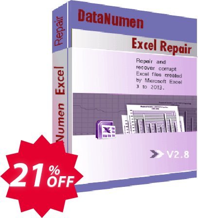 DataNumen Excel Repair Coupon code 21% discount 