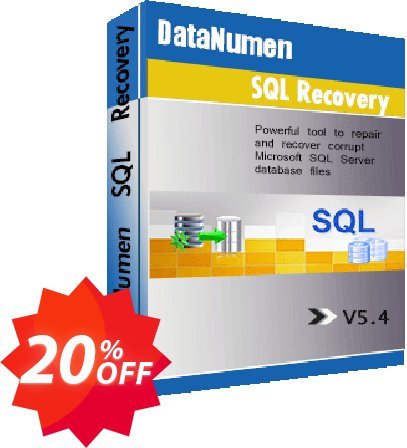 DataNumen SQL Recovery Coupon code 20% discount 