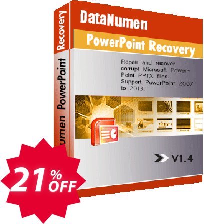DataNumen PowerPoint Recovery Coupon code 21% discount 
