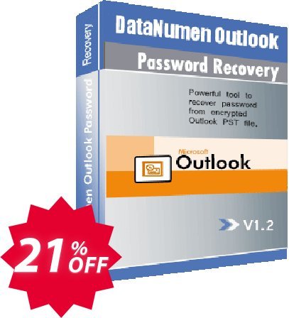 DataNumen Outlook Password Recovery Coupon code 21% discount 