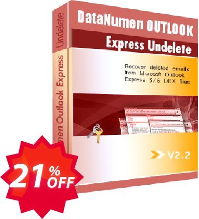 DataNumen Outlook Express Undelete Coupon code 21% discount 