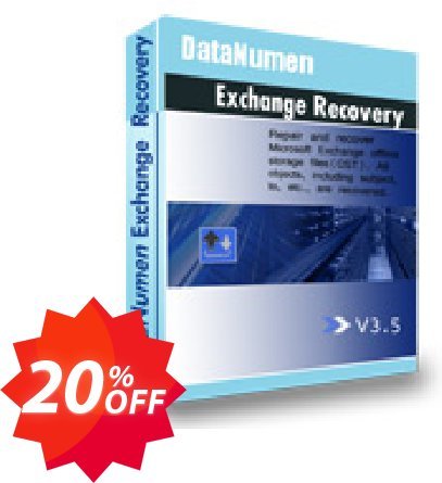 DataNumen Exchange Recovery Coupon code 20% discount 