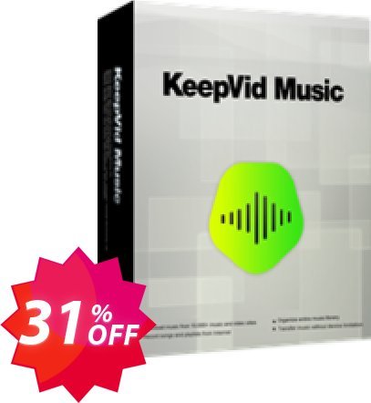 KeepVid Music Coupon code 31% discount 