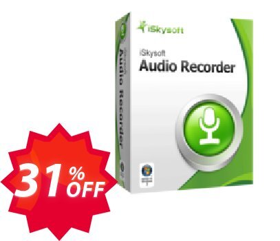 iSkysoft Audio Recorder Coupon code 31% discount 