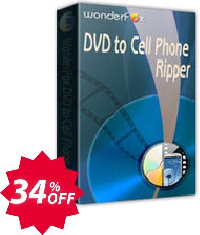 WonderFox DVD to Cell Phone Ripper Coupon code 34% discount 