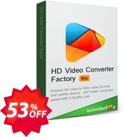 WonderFox HD Video Converter Factory Pro Coupon code 53% discount 