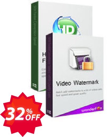 WonderFox HD Video Converter Factory Pro + Video Watermark Pro Coupon code 32% discount 