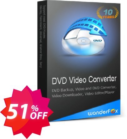 WonderFox DVD Video Converter, Lifetime Plan  Coupon code 51% discount 