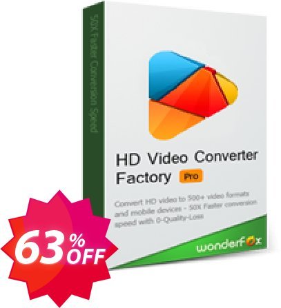 WonderFox HD Video Converter Factory Pro, Family Pack  Coupon code 63% discount 