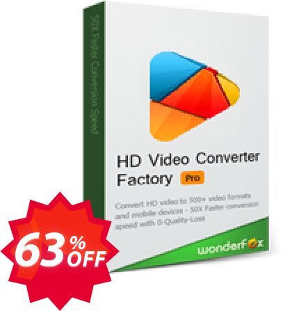 WonderFox HD Video Converter Factory Pro, Family Pack  Coupon code 63% discount 