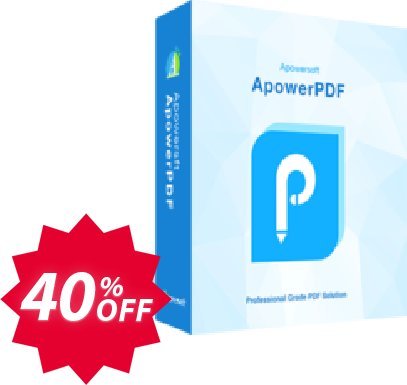 ApowerPDF Family Plan, Lifetime  Coupon code 40% discount 