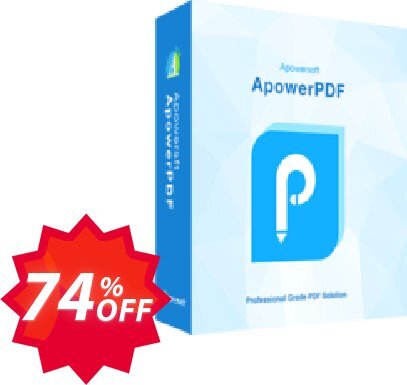 ApowerPDF Lifetime Coupon code 74% discount 