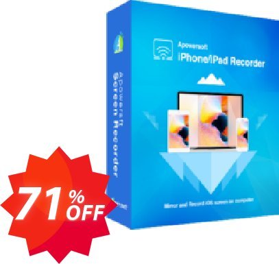 Apowersoft iPhone/iPad Recorder Yearly Coupon code 71% discount 