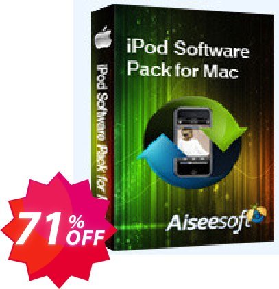 Aiseesoft iPod Software Pack for MAC Coupon code 71% discount 