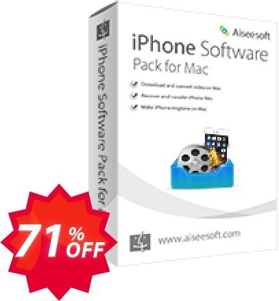 Aiseesoft iPhone Software Pack for MAC Coupon code 71% discount 