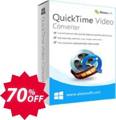 Aiseesoft QuickTime Video Converter Coupon code 70% discount 