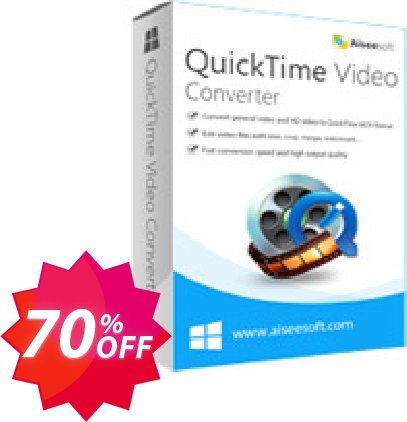 Aiseesoft QuickTime Video Converter Coupon code 70% discount 