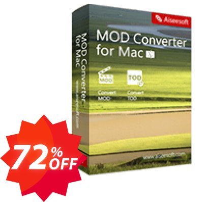 Aiseesoft MOD Converter for MAC Coupon code 72% discount 