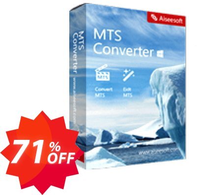 Aiseesoft MTS Converter Coupon code 71% discount 