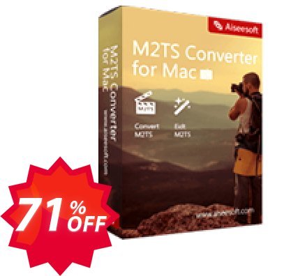 Aiseesoft M2TS Converter for MAC Coupon code 71% discount 
