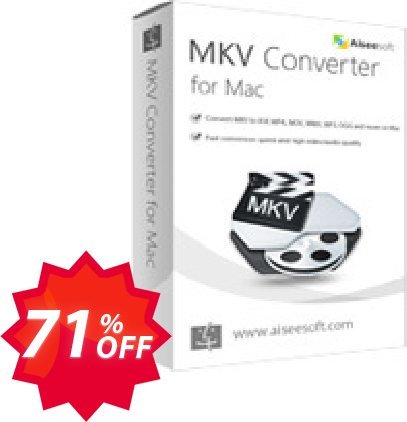 Aiseesoft MKV Converter for MAC Coupon code 71% discount 