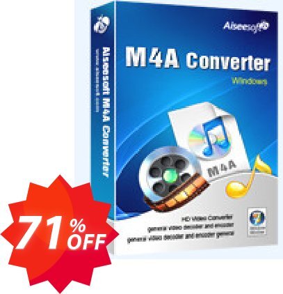 Aiseesoft M4A Converter Coupon code 71% discount 