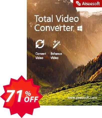 Aiseesoft Total Video Converter Coupon code 71% discount 