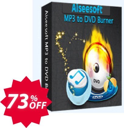 Aiseesoft MP3 to DVD Burner Coupon code 73% discount 