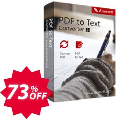 Aiseesoft PDF to Text Converter Coupon code 73% discount 