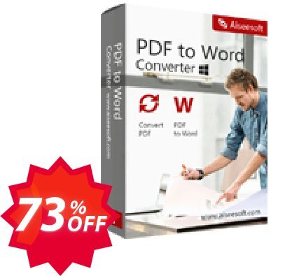 Aiseesoft PDF to Word Converter Coupon code 73% discount 