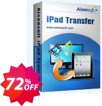Aiseesoft iPad Transfer Coupon code 72% discount 