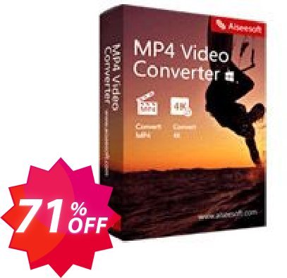 Aiseesoft MP4 Video Converter Coupon code 71% discount 