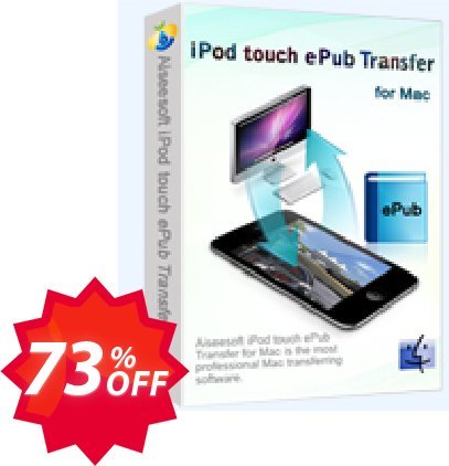 Aiseesoft iPod touch ePub Transfer for MAC Coupon code 73% discount 