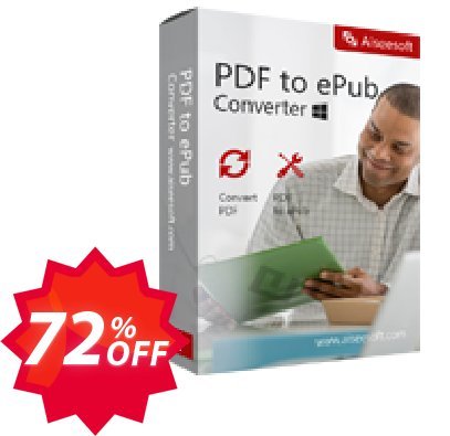 Aiseesoft PDF to ePub Converter Coupon code 72% discount 