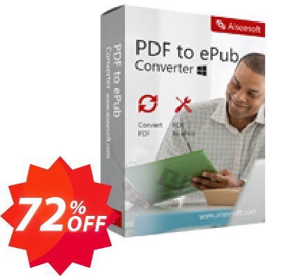 Aiseesoft PDF to ePub Converter Coupon code 72% discount 