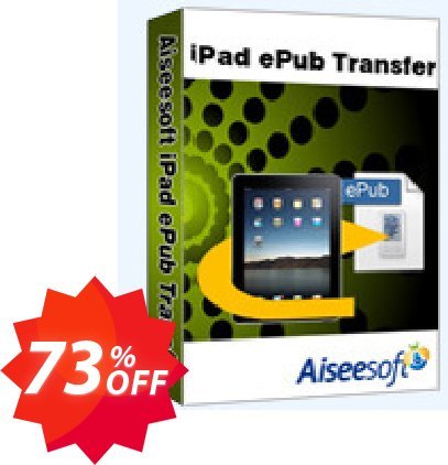 Aiseesoft iPad ePub Transfer Coupon code 73% discount 